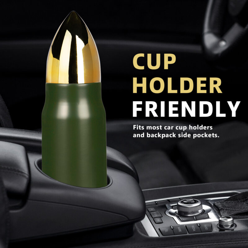 Funslive® Stainless Steel Bullet Tumbler Army Green - Image 5