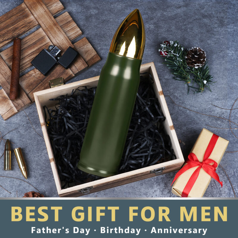 Funslive® Stainless Steel Bullet Tumbler Army Green - Image 6