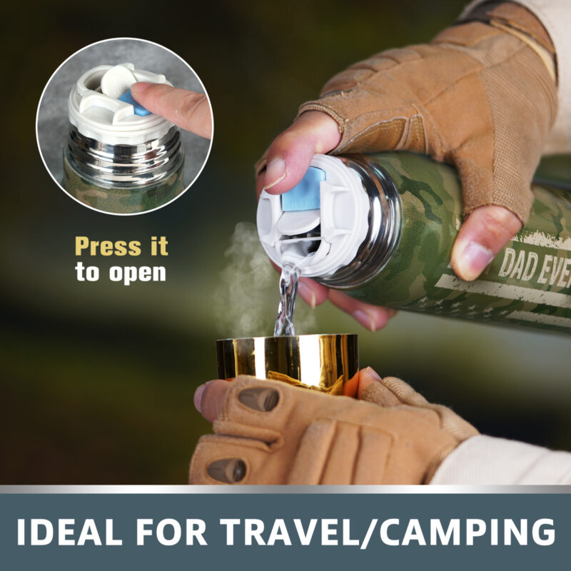 Funslive® Camouflage Best Dad Ever USA Flag Bullet Tumbler - Image 6