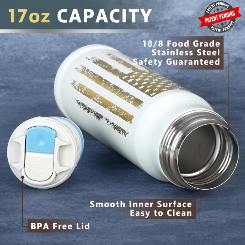 Funslive® USA Flag Bullet Tumbler White - Image 3