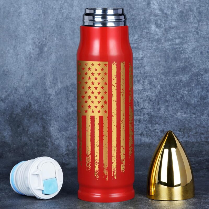 Funslive® USA Flag Bullet Tumbler Red