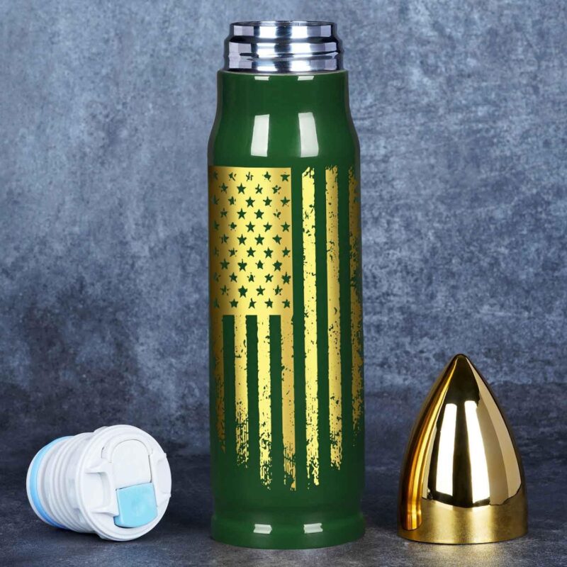 Funslive® USA Flag Bullet Tumbler Green