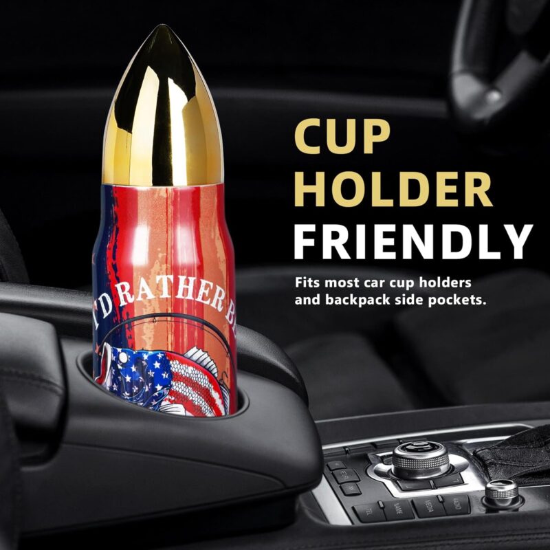 Funslive® I'D Rather Be Fishing Bullet Tumbler - Image 5