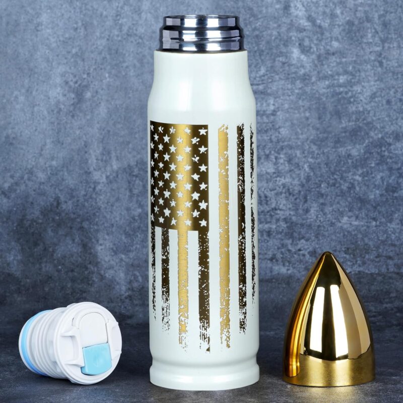 Funslive® USA Flag Bullet Tumbler White