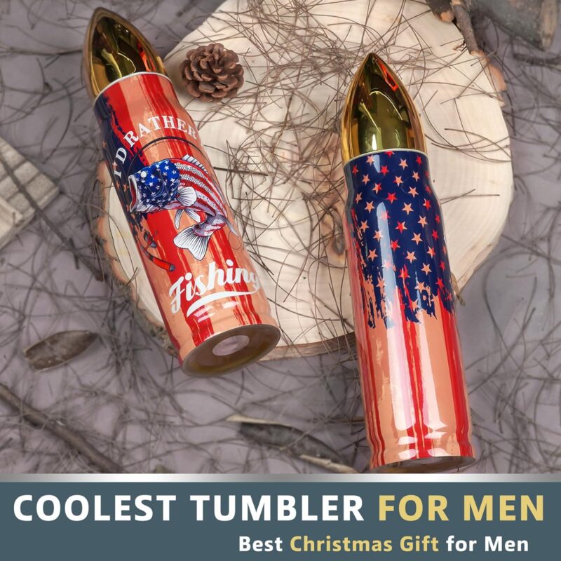 Funslive® I'D Rather Be Fishing Bullet Tumbler - Image 6