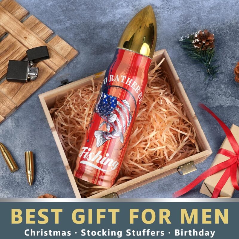 Funslive® I'D Rather Be Fishing Bullet Tumbler - Image 7