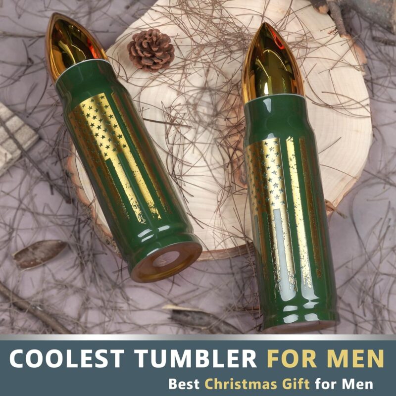 Funslive® USA Flag Bullet Tumbler Green - Image 3