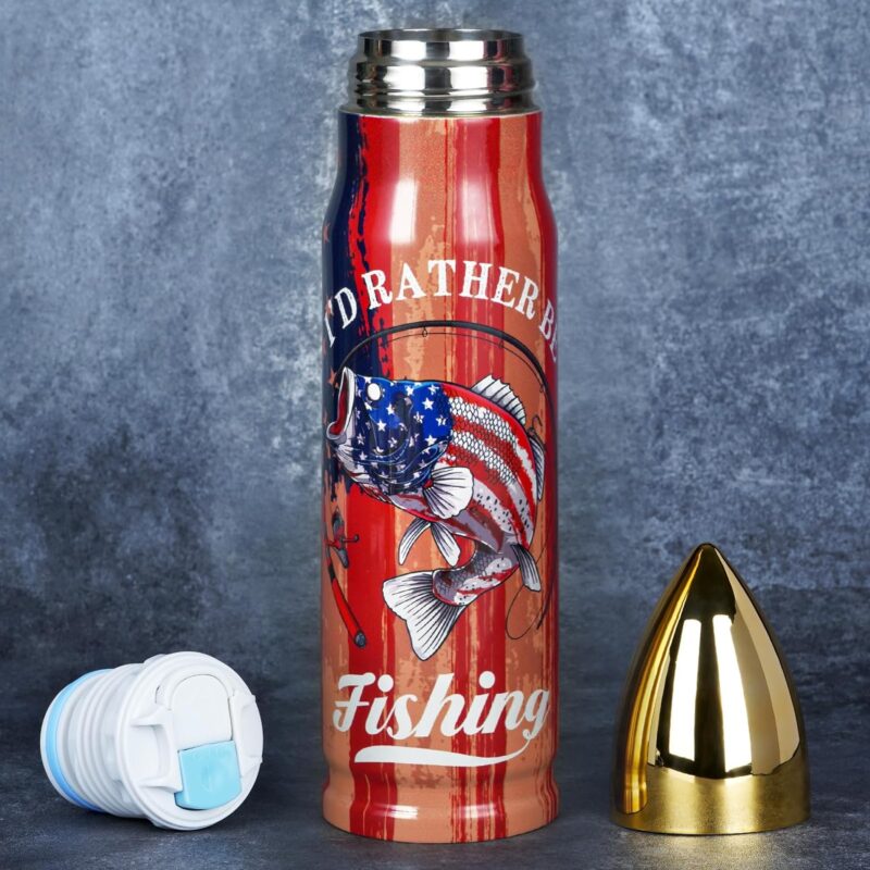 Funslive® I'D Rather Be Fishing Bullet Tumbler