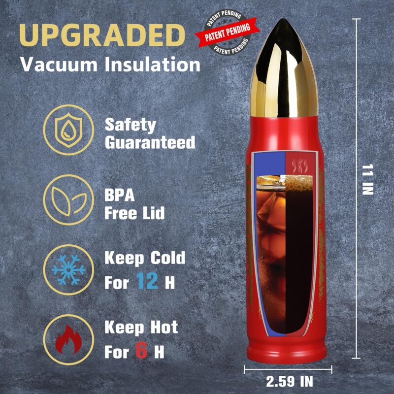 Funslive® USA Flag Bullet Tumbler Red - Image 2