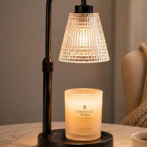 Candle Warmer Lamp with Timer and Dimmer, Height Adjustable Electric Wax Melt Burner for Large Jar Candles, Flameless Candle Lamp Warmer, New Home Birthday Gifts for Women