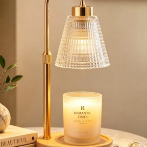 Candle Warmer Lamp with Timer and Dimmer, Height Adjustable Electric Wax Melt Burner for Large Jar Candles, Flameless Candle Lamp Warmer for Home Decor, New Home Gifts for Women Mum Daughter Friend