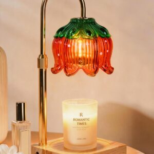 Candle Warmer Lamp with Timer and Dimmer, Height Adjustable Electric Wax Melt Burner for Large Jar Candles, Flameless Candle Lamp Warmer for Home Decor, New Home Gifts for Women Mum Daughter Friends